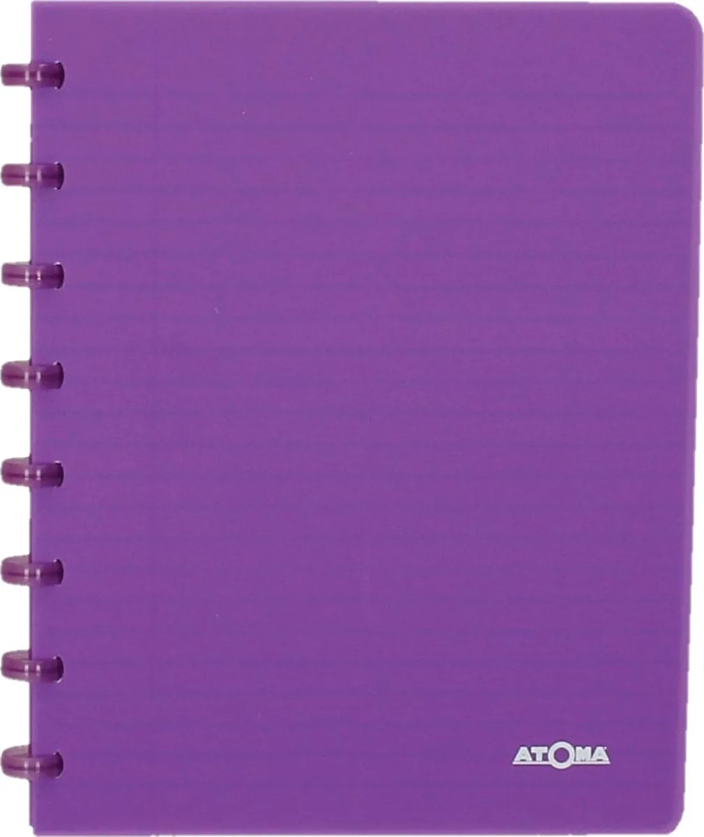 Trendy schrift, ft A5, 144 bladzijden, gelijnd, transparant paars 10 stuks från Atoma i Pp – produktbild