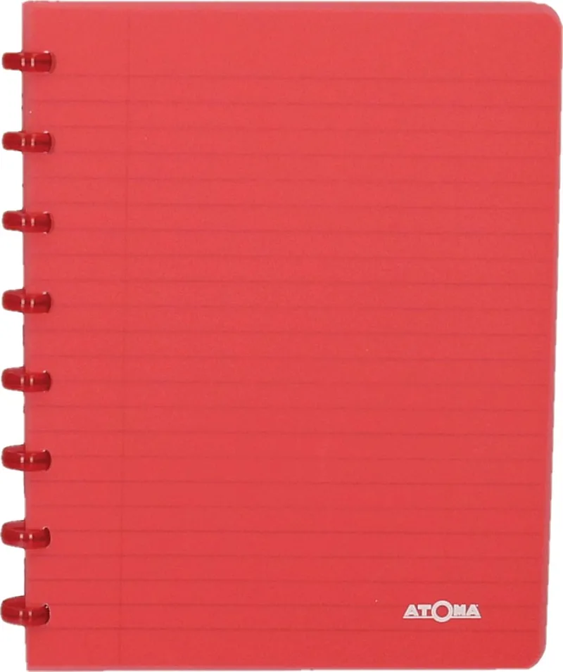 Trendy schrift, ft A5, 144 bladzijden, gelijnd, transparant rood by Atoma – product photo