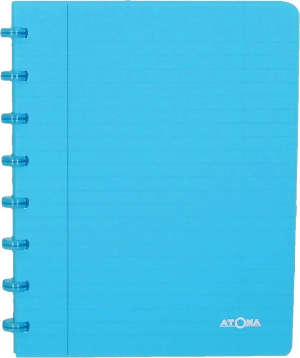 Trendy schrift, ft A5, 144 bladzijden, gelijnd, transparant turkoois 10 stuks från Atoma i Pp – produktbild