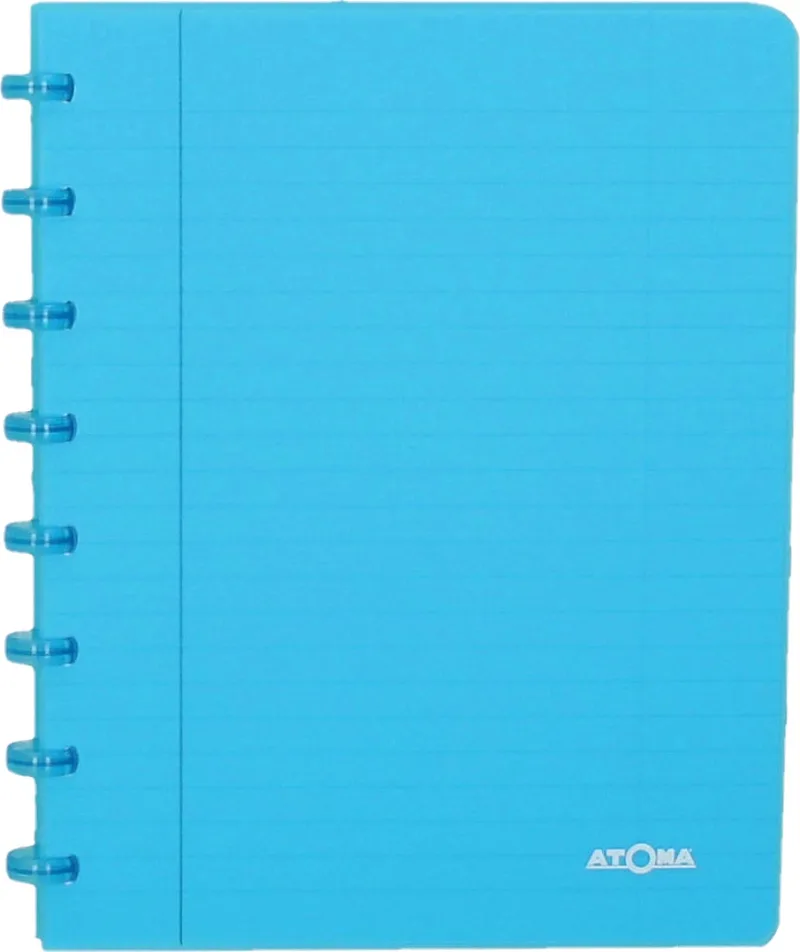 Trendy schrift, ft A5, 144 bladzijden, geruit 5 mm, transparant turkoois by Atoma – product photo