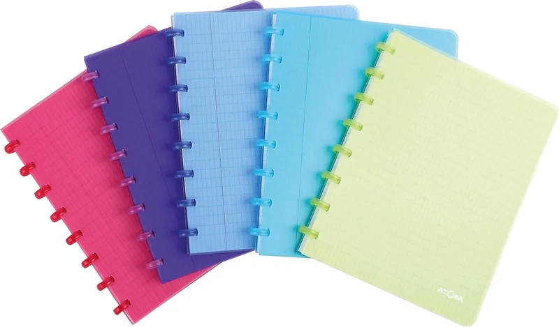 Trendy schrift, ft A5, 144 bladzijden, PP, commercieel geruit, geassorteerde kleuren by Atoma – product photo