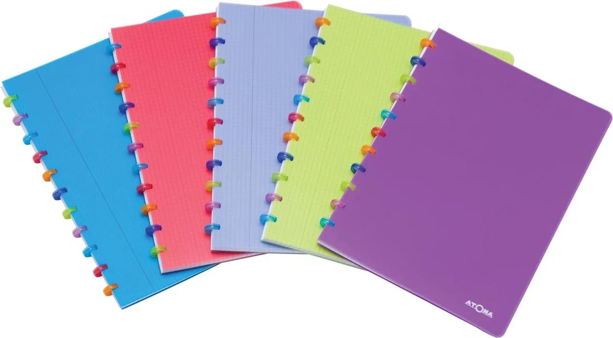 Tutti Frutti schrift - A4 - 144 bladzijden - Gelijnd - Geassorteerde kleuren - 10 stuks by Atoma in Multicolour – product photo