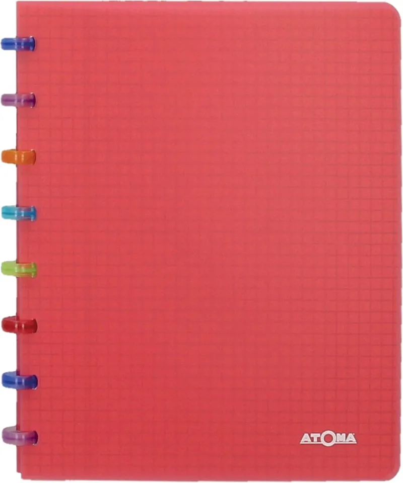 Tutti Frutti schrift, ft A5, 144 bladzijden, commercieel geruit, transparant rood by Atoma – product photo