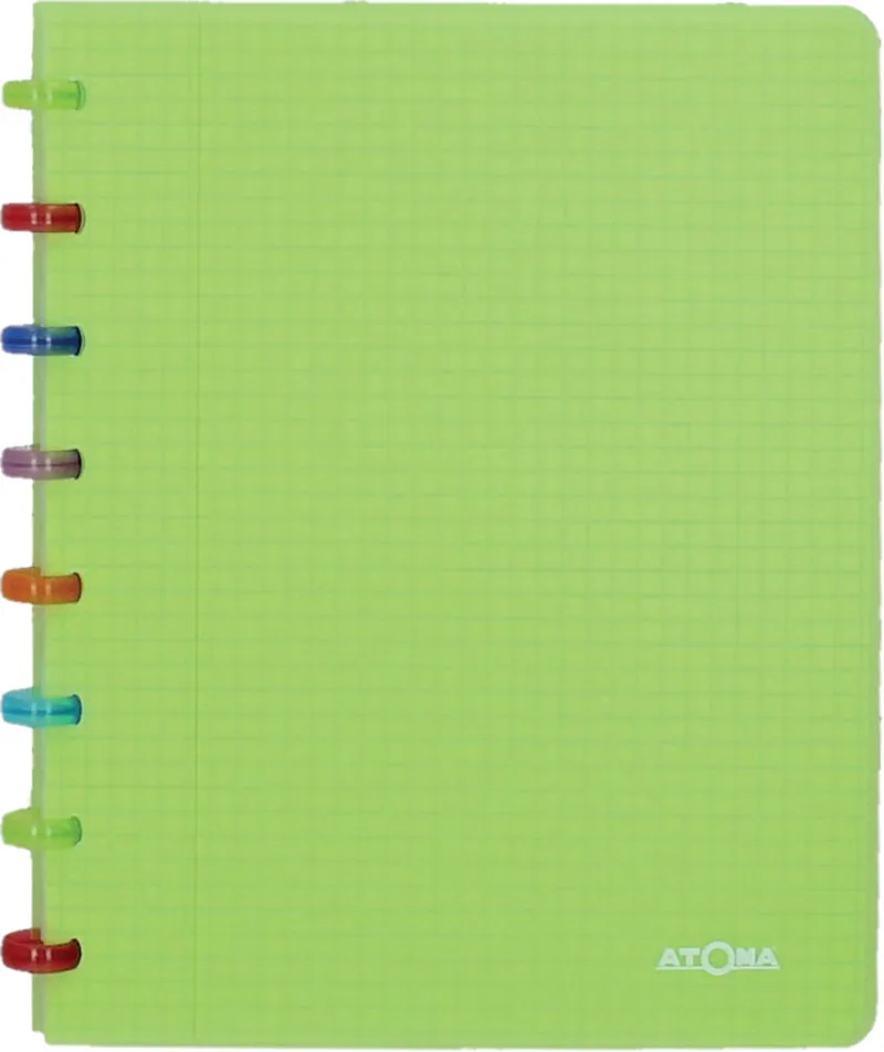 Tutti Frutti schrift, ft A5, 144 bladzijden, commercieel geruit, transparant groen by Atoma – product photo