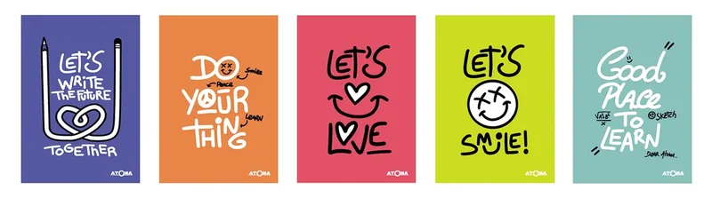 Writings schrift, ft A5, 144 bladzijden, gelijnd by Atoma – product photo