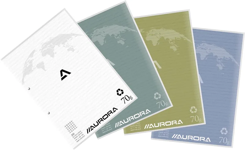 cursusblok A4 70g geruit 5x5, met marge, 100 vel von Aurora – Produktfoto