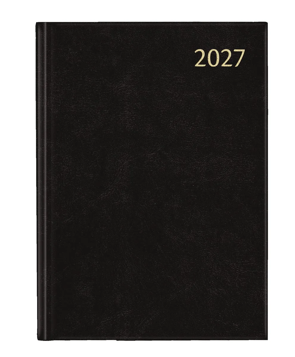 Maestro - Bureau Agenda - GROOT - 1 dag per pagina - 2026 - 29,5x24cm - 4 koloms van Aurora in Zwart – productfoto