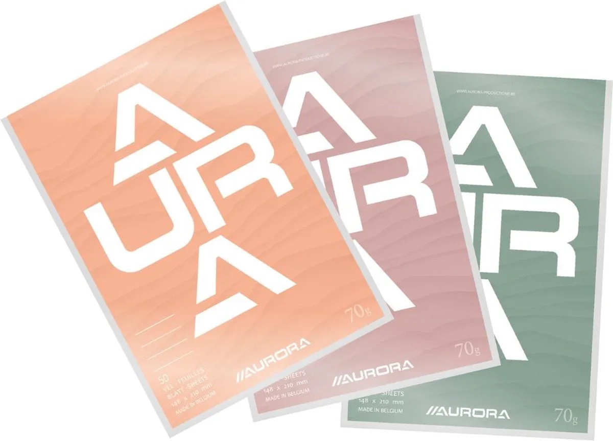 Notitieblok - 148 mm x 210 mm - A5 - 70 g - 50 Vel - 20 stuks från Aurora i Orange – produktbild