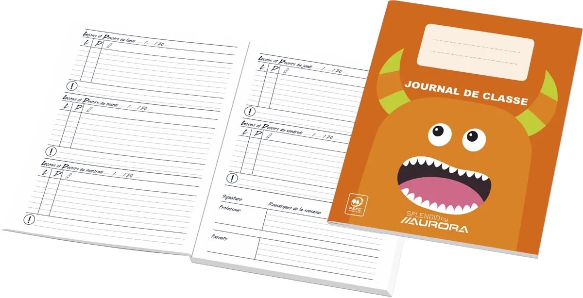 schoolagenda Franstalig, eeuwigdurend 15 stuks från Aurora i Karton – produktbild