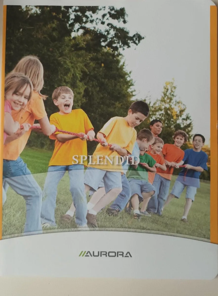 Schrift Aurora - Splendid - A5 148x210mm – geruit 5x5mm – 18 vel - 36 pagina - 4 stuks - 1 motief by Aurora in Multicolour – product photo
