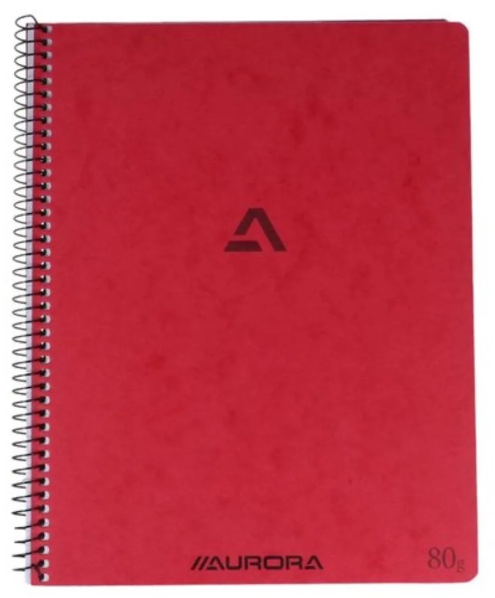 Spiraal Schrift - Notitieblok - A4 - Gelinieerd de Aurora en Rouge – photo produit