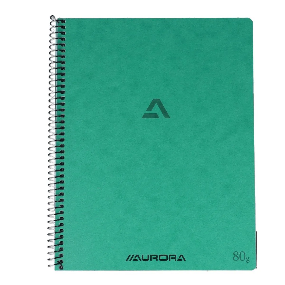 Spiraalschrift - A5 - 210 x 165 mm - 80g - Gelijnd - 120 Bladzijden van Aurora in Groen – productfoto