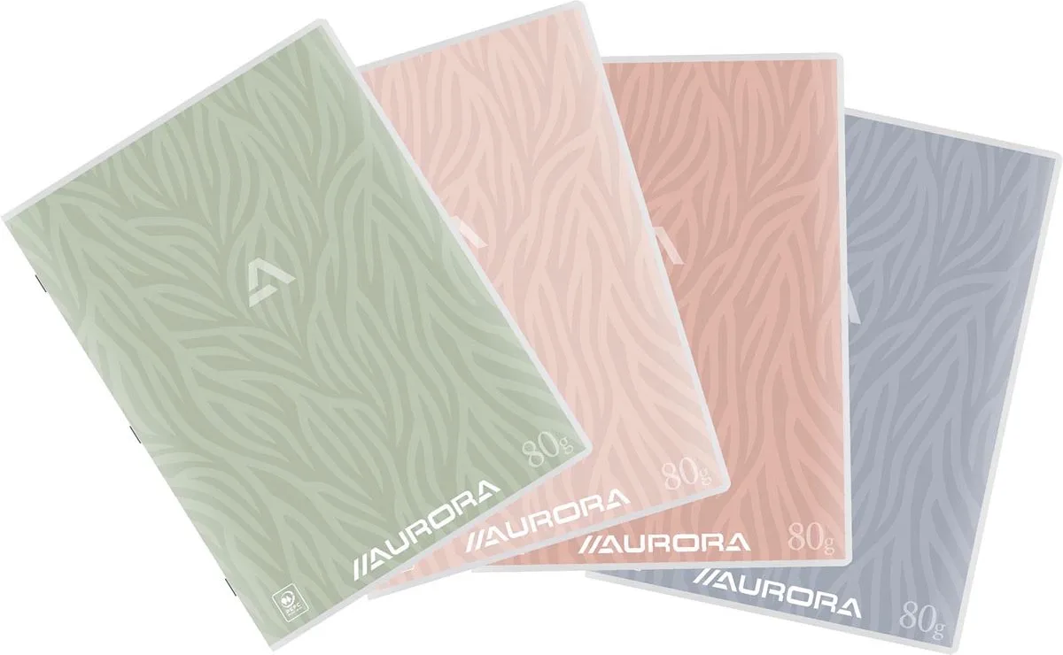 Splendid verslagschrift, 72 bladzijden, geruit 10 mm, PAK VAN 20 från Aurora i Flerfärgad – produktbild