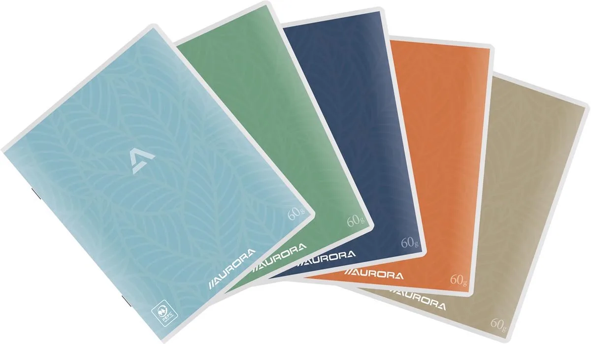 Writing 60 kladschrift 200 bladzijden, geruit 5 mm 10 stuks från Aurora i Karton – produktbild