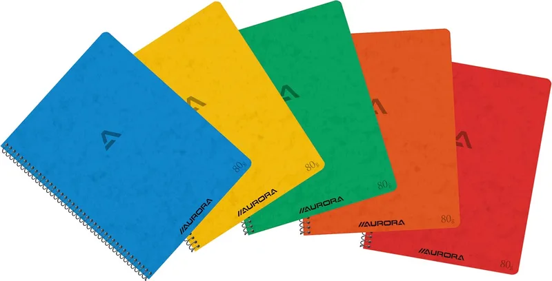 Writing 80 spiraalschrift, ft 21 x 16,5 cm, 120 bladzijden, commercieel geruit by Aurora – product photo