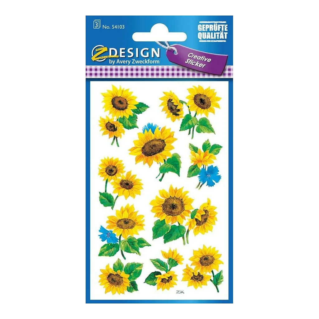 Aufkleber 54103 Blumen, 30 Etiketten de Avery – photo produit