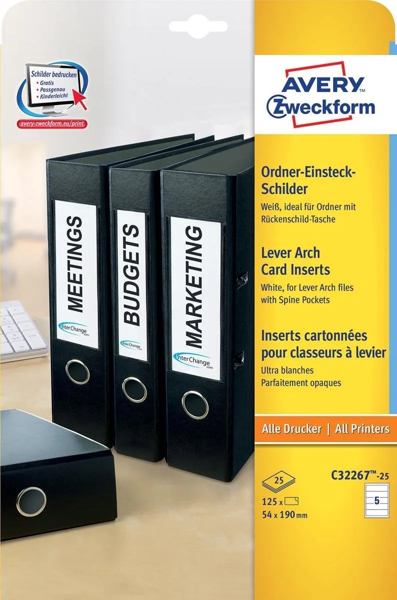 C32267-25 printeretiket van Avery in Wit – productfoto