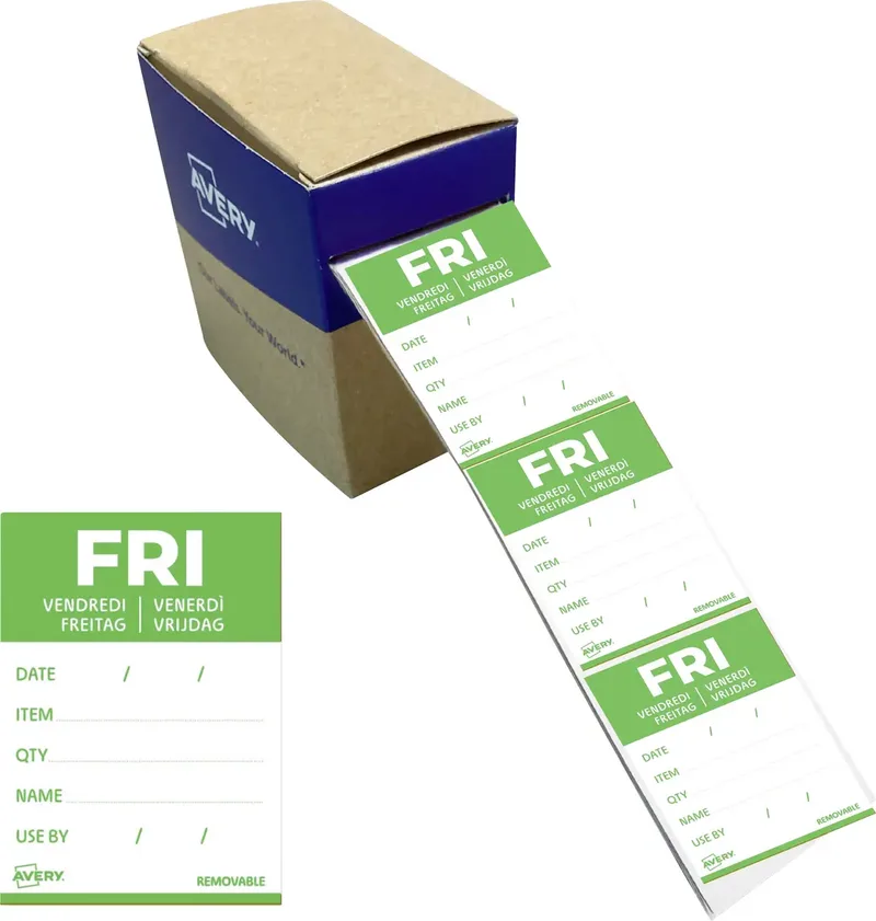DLDFRIREV-500 Vielzweck-Etiketten 40 x 56 mm Papier Grün 1 St. Wiederablösbar Handbeschriftung von Avery – Produktfoto
