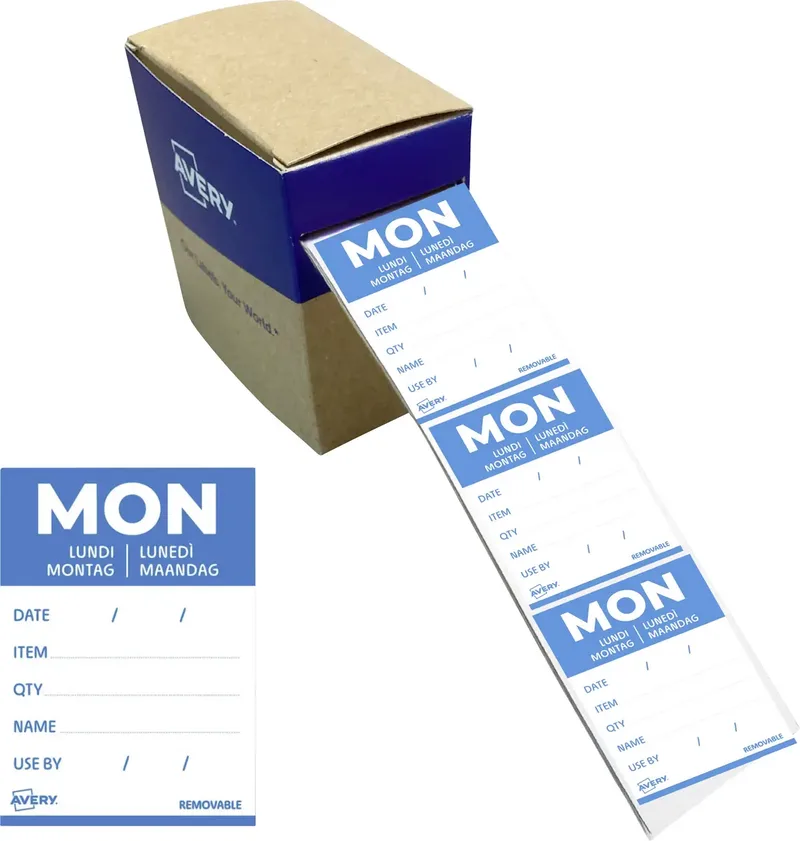 DLDMONREV-500 Vielzweck-Etiketten 40 x 56 mm Papier Blau 1 St. Wiederablösbar Handbeschriftung by Avery – product photo