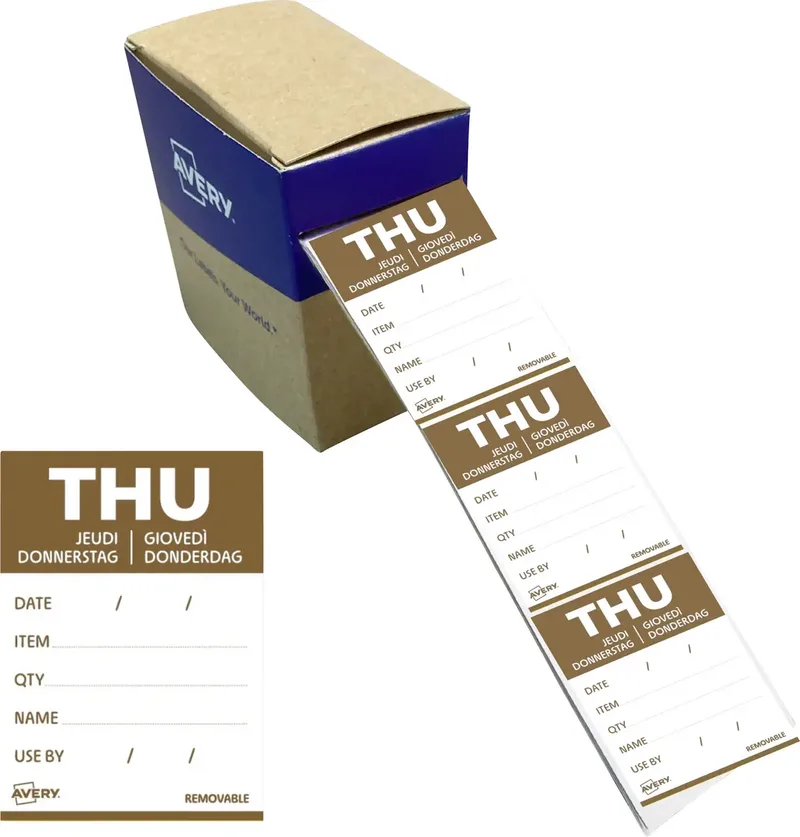 DLDTHUREV-500 Vielzweck-Etiketten 40 x 56 mm Papier Braun 1 St. Wiederablösbar Handbeschriftung von Avery – Produktfoto