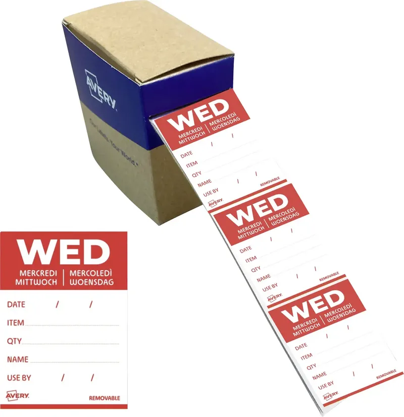 DLDWEDREV-500 Vielzweck-Etiketten 40 x 56 mm Papier Rot 1 St. Wiederablösbar Handbeschriftung de Avery – photo produit
