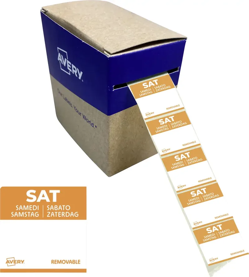 DLSSATREV-1000 Vielzweck-Etiketten 25 x 25 mm Papier Orange 1 St. Wiederablösbar Handbeschriftung de Avery – photo produit