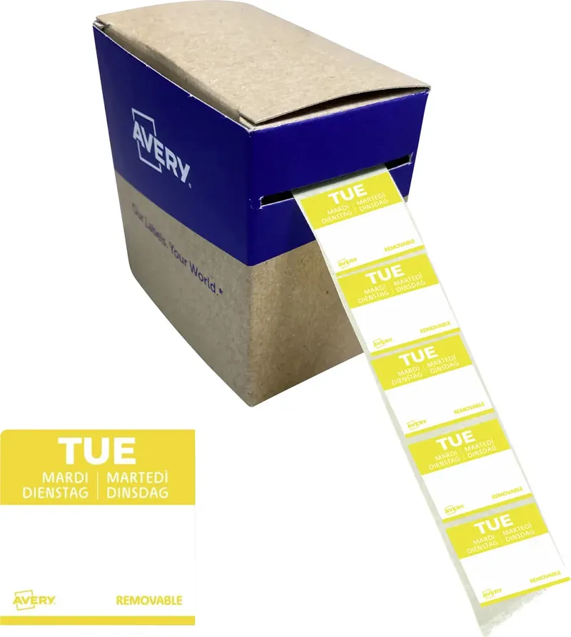 Avery-Zweckform DLSTUEREV-1000 Multifunctionele etiketten 25 x 25 mm Papier Geel 1 stuk(s) Weer verwijderbaar Handschriften van Avery – productfoto