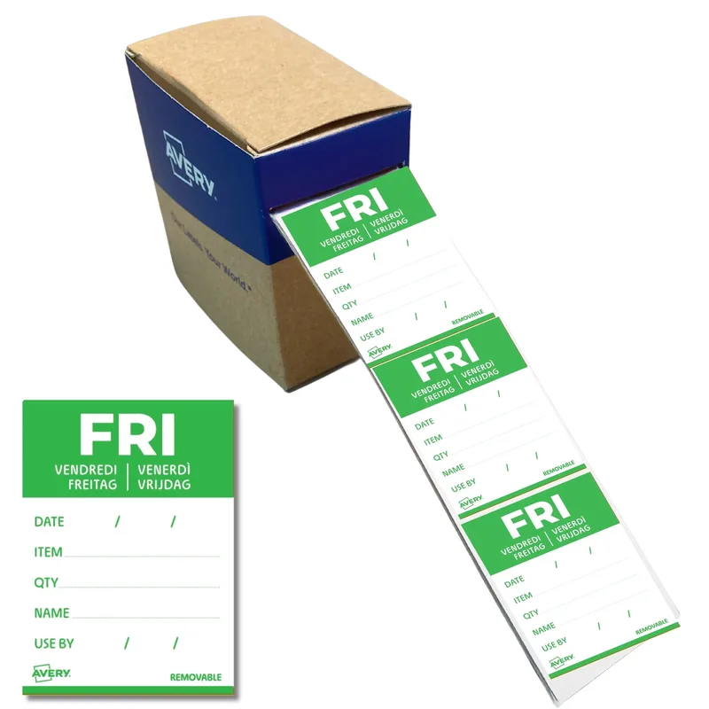 Etiket avery haccp vrijdag-groen 40x56mm 500st | 6 stuks by Avery – product photo