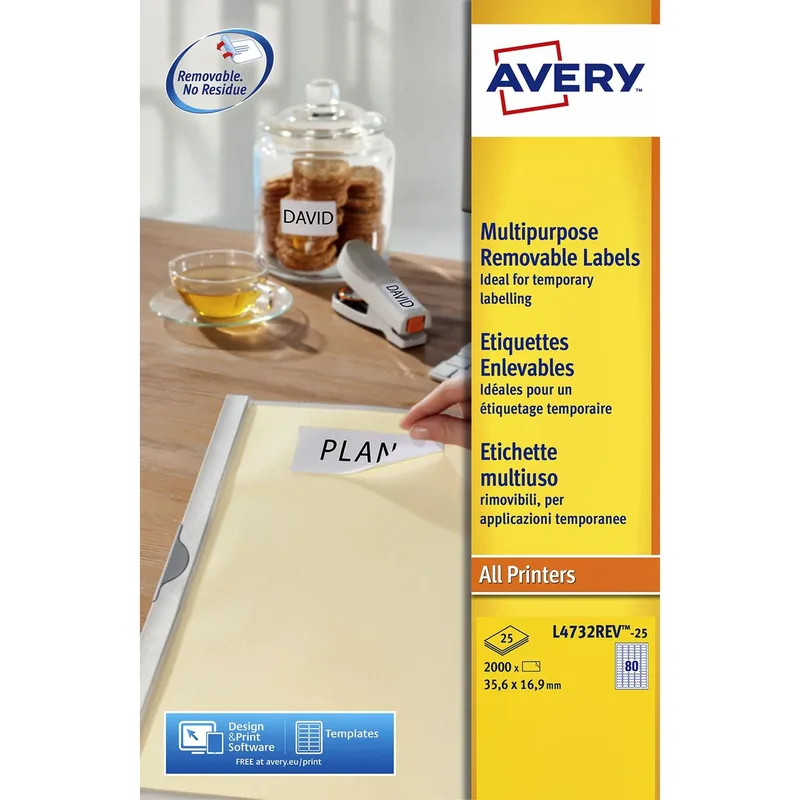 Etiket avery l4732rev-25 35.6x16.9 wt 2000stuk by Avery – product photo