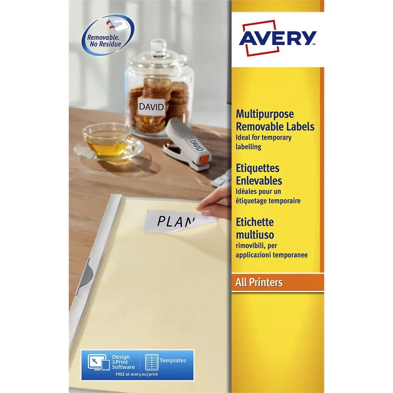 Etiket avery l6025rev-25 63.5x46.6mm wit 450st van Avery – productfoto