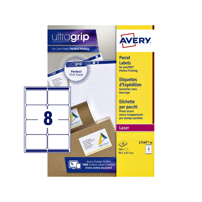 Etiket avery l7165-40 99.1x67.7mm wit 320st | 5 stuks by Avery – product photo