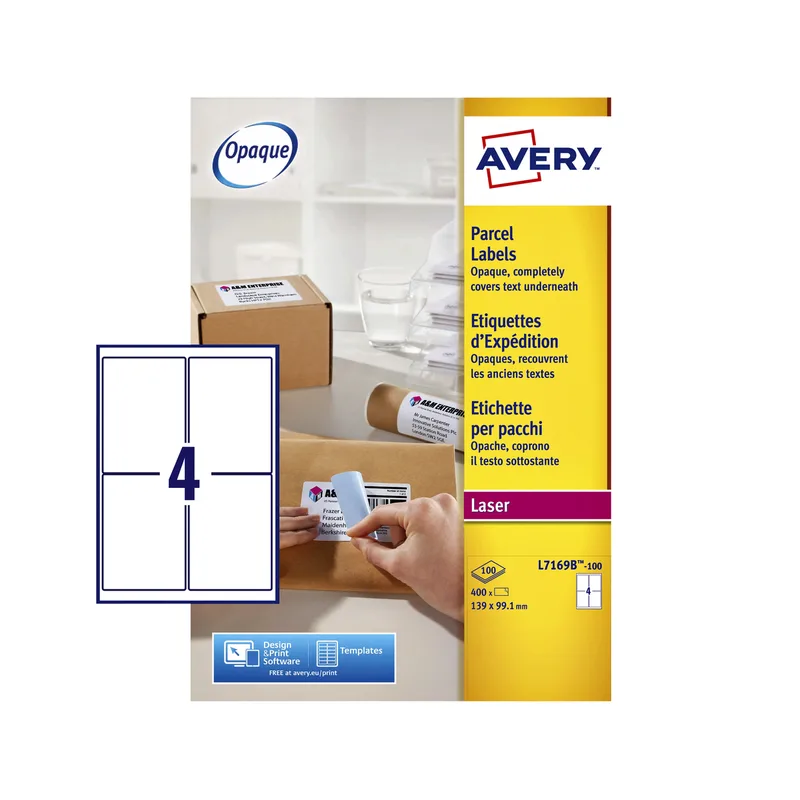 Etiket avery l7169b 99.1x139mm blockout 400st | 5 stuks by Avery – product photo