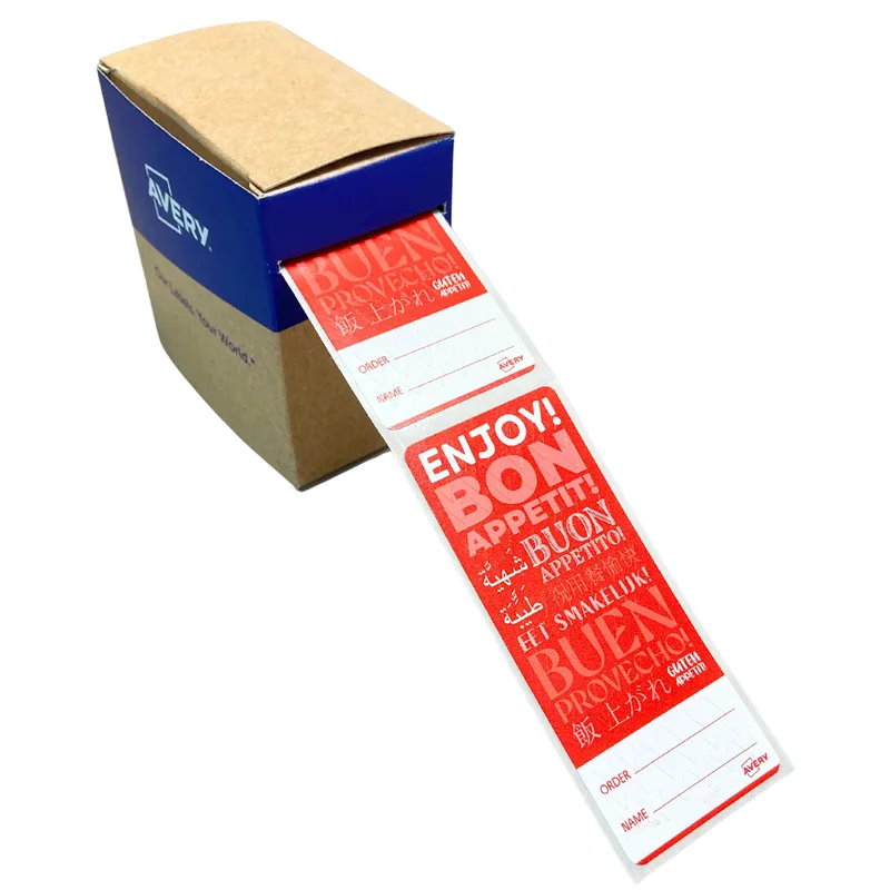Etiket avery sluitzegel rood 40x95mm 250st | 6 stuks de Avery – photo produit