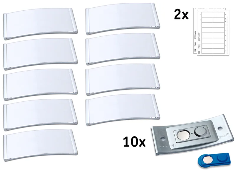 Namensschild, 80 x 34 mm, silber, 10er Set de Avery – photo produit
