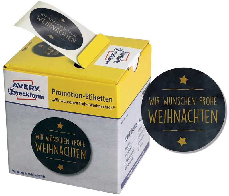 Promotion-Etiketten , Weihnachten, , schwarz fra Avery – produktbillede