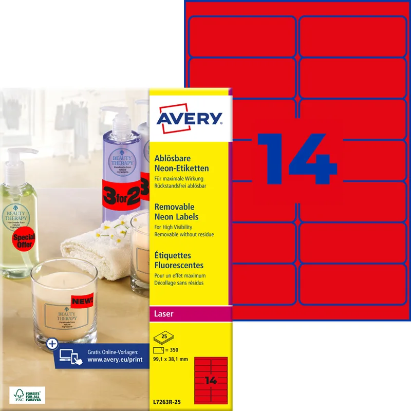 Stick&Lift Etiketten, 210 x 297 mm, gelb fra Avery – produktbillede