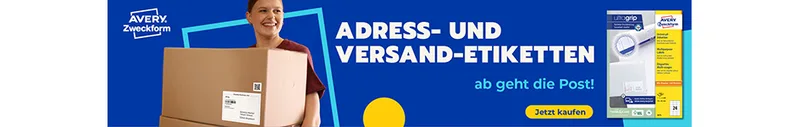 Transparente Adress-Etiketten, 99,1 x 38,1mm från Avery – produktbild