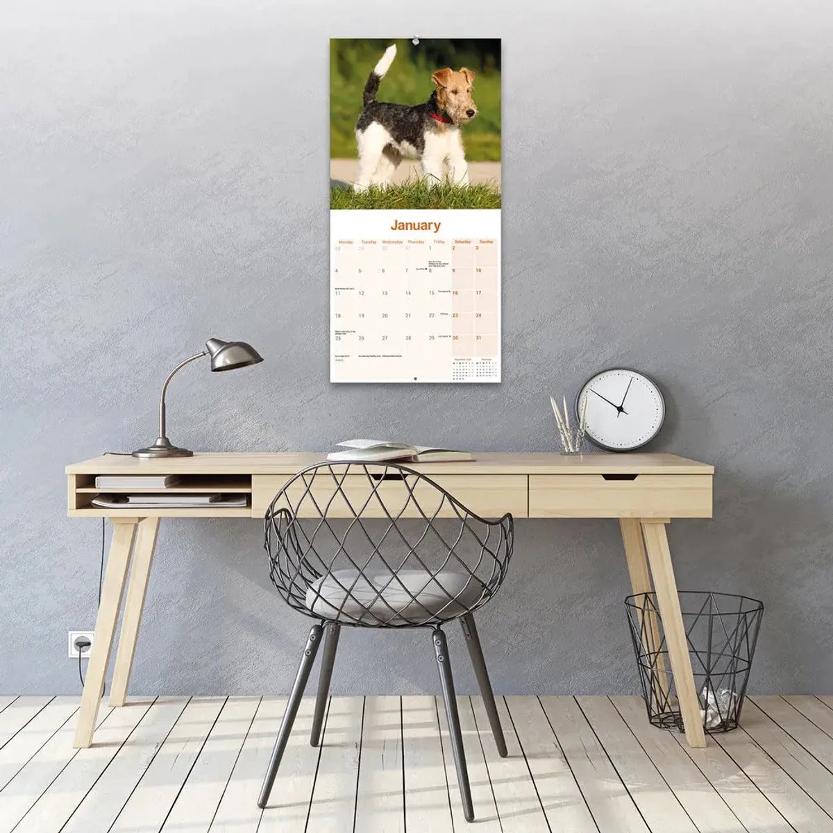 Fox Terrier Ruwhaar Kalender 2027 fra Avonside – produktbillede