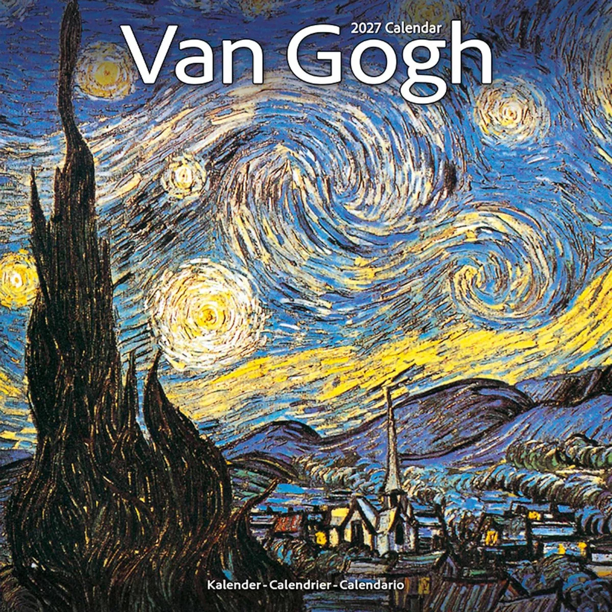 van Gogh Kalender 2027 de Avonside en Noir – photo produit