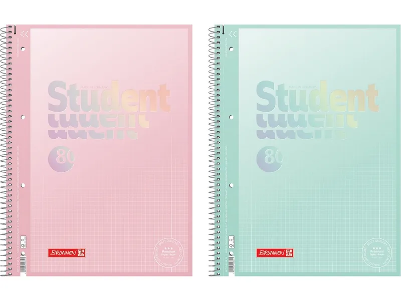 Collegeblock Collegeblock Premium Student Pastell A4 80 Blatt kariert by Baier & Schneider in Pink – product photo