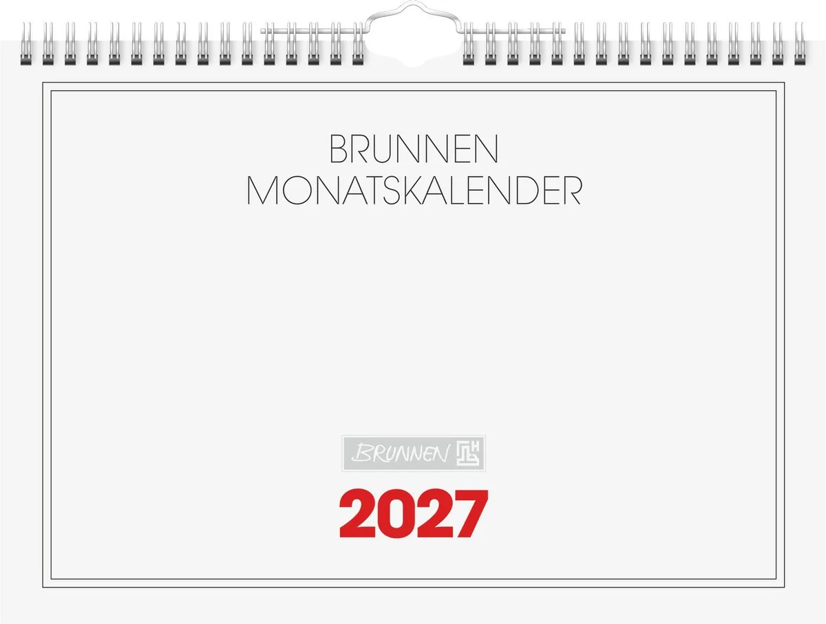 Monatskalender Monatskalender 2027 Wandkalender A4 Wire-O-Bindung de Baier & Schneider – photo produit