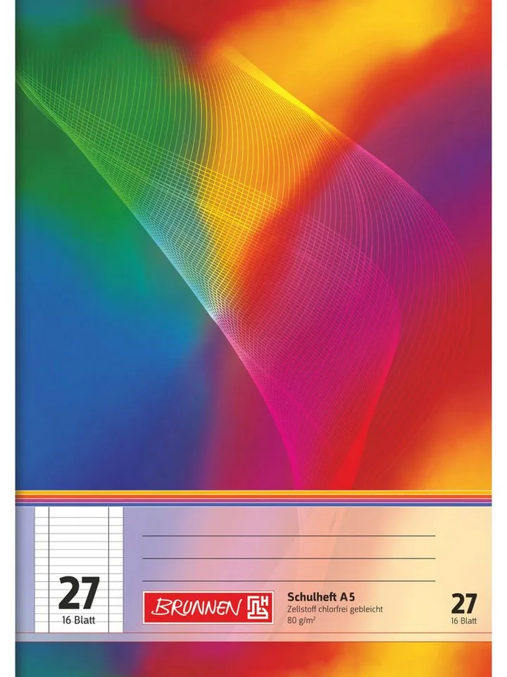 Schulheft Schulheft Lineatur 27 A5 16 Blatt mehrfarbig by Baier & Schneider – product photo