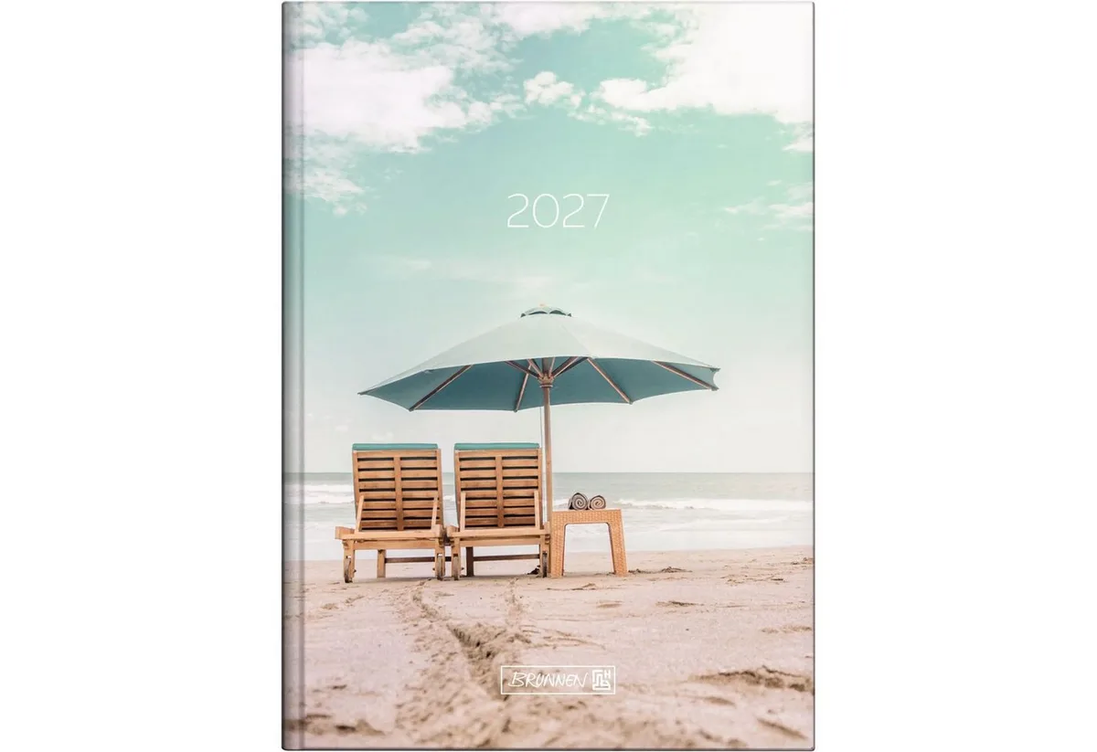 Taschenkalender BRUNNEN 1079515037 Buchkalender Mod. 795 2027 "Sunbeds" A5, Papier von Baier & Schneider – Produktfoto