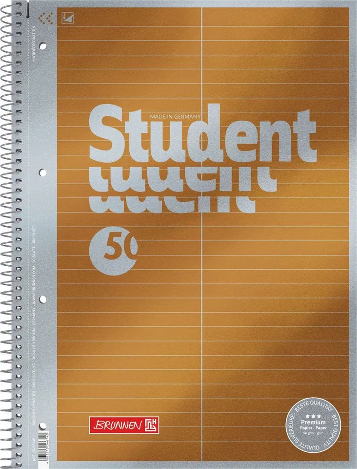 Vokabelheft Collegeblock Vokabeln A4 liniert Lineatur 53 50 Blatt, Spiralbindung de Baier & Schneider – photo produit