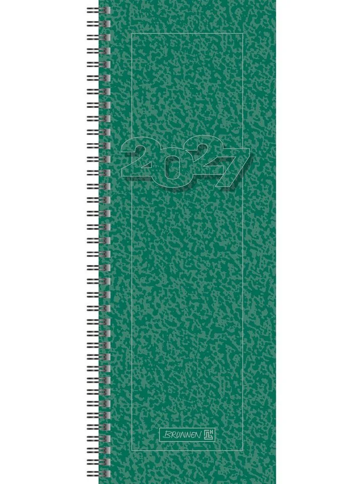 Wandkalender Vormerkbuch 2027 Kalender Wochenplaner 64 Seiten, Wire-O-Bindung fra Baier & Schneider i Grøn – produktbillede