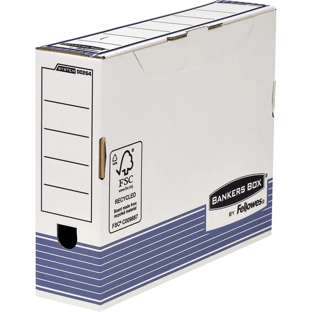 Archiefdoos Bankers Box System A4 80mm wit blauw by Bankers Box – product photo