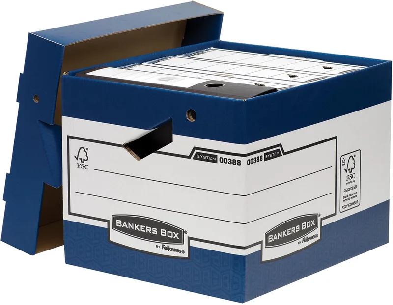 archiefdoos, formaat 33,3 x 29,2 x 40,4 cm, blauw by Bankers Box – product photo