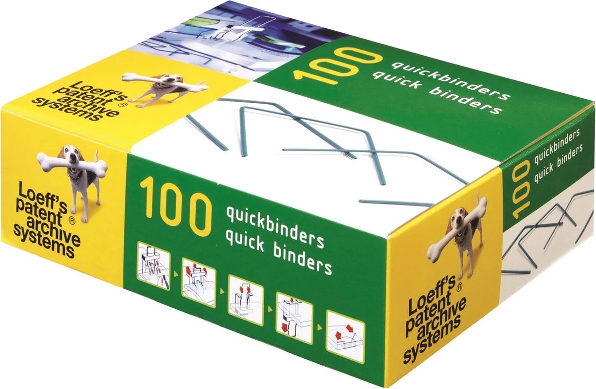 Loeff's Archiefbeugels Quickbinders standaard - 100 stuks von Bankers Box in Grün – Produktfoto