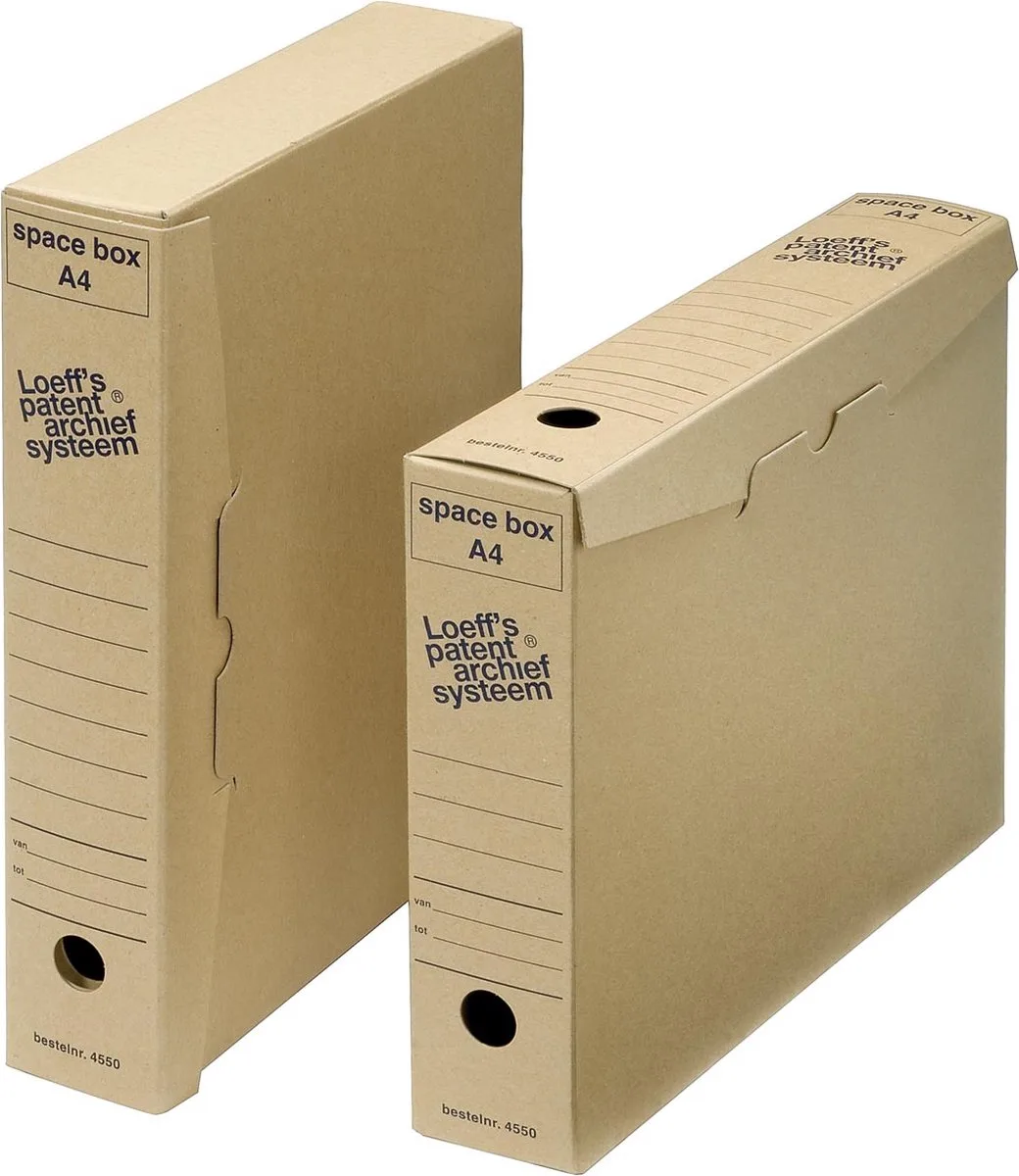 Loeff's Archiefdozen Space Box A4 32 x 24 x 6 cm 50 stuks FSC von Bankers Box in Braun – Produktfoto