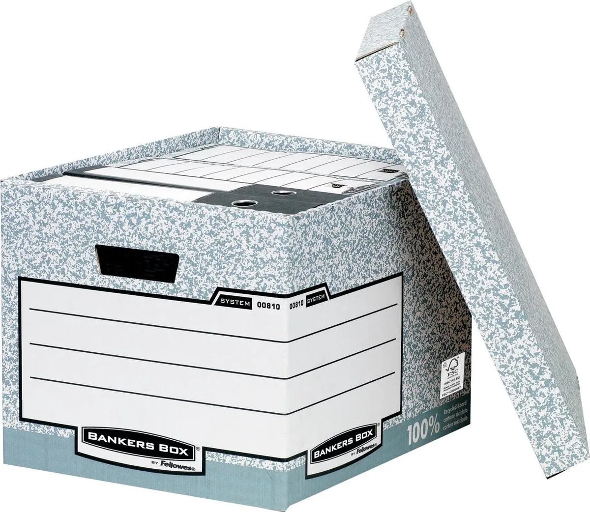 standaard opbergdoos grijs 29 x 33.5 x 40.5 cm 10 stuks från Bankers Box i Vit – produktbild